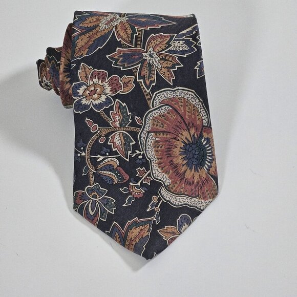 Bill Blass Expressly For [Inelidgible] Tie Floral Timeless Boho W4 L57 Inches - Picture 10 of 10